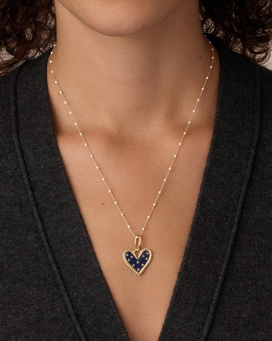 Vintage Heart Star Charm Necklace