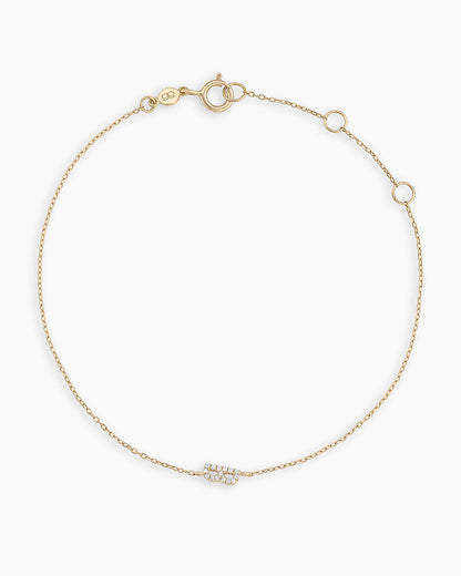 Diamond Pavé Alphabet Bracelet