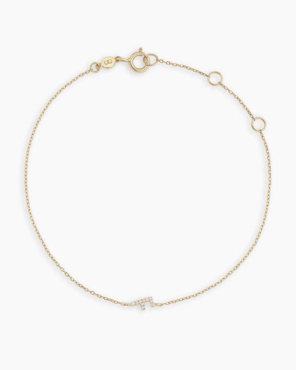 Diamond Pavé Alphabet Bracelet