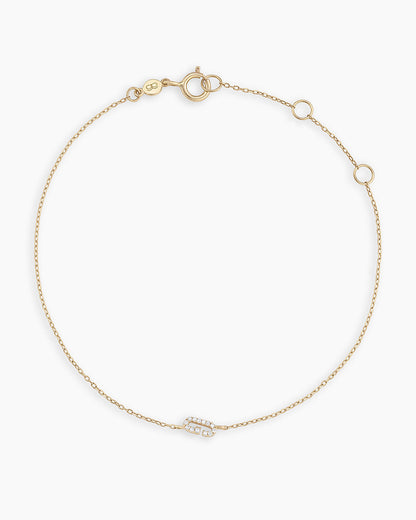 Diamond Pavé Alphabet Bracelet