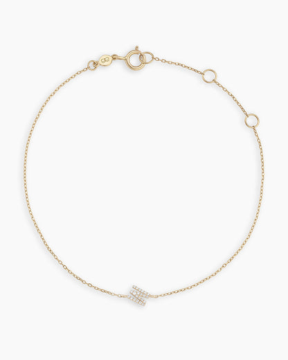 Diamond Pavé Alphabet Bracelet