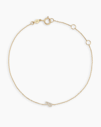 Diamond Pavé Alphabet Bracelet