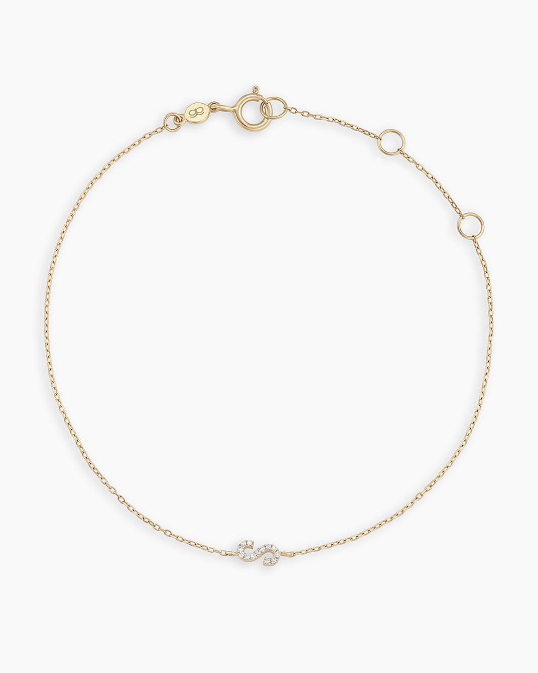 Diamond Pavé Alphabet Bracelet