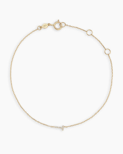 Diamond Pavé Alphabet Bracelet