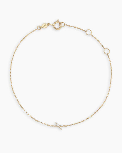 Diamond Pavé Alphabet Bracelet