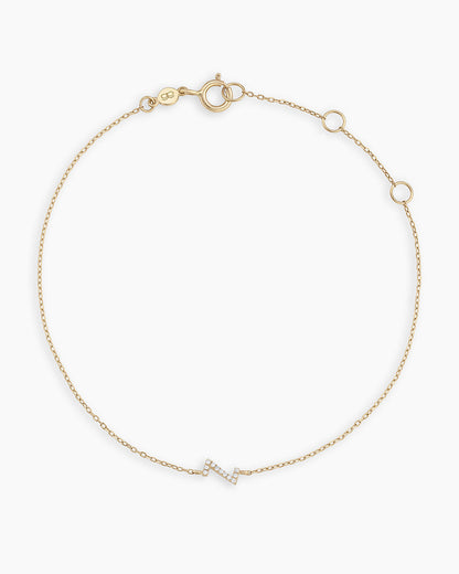 Diamond Pavé Alphabet Bracelet