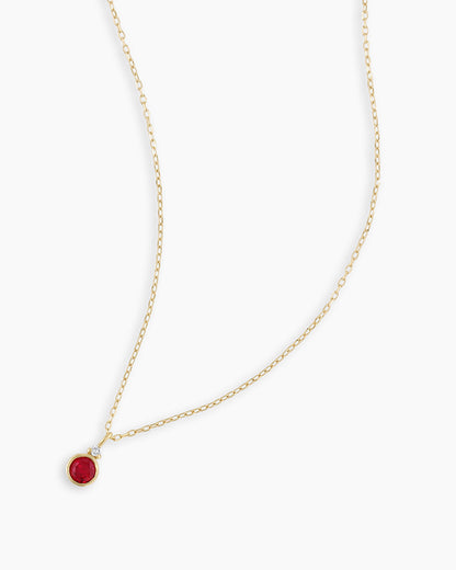 14k Gold Birthstone Necklace
