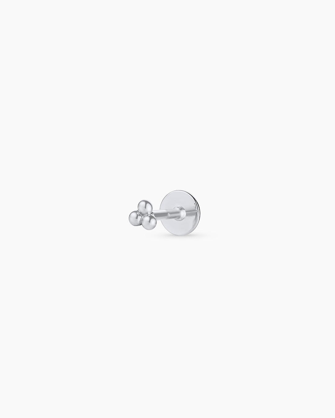 14k Gold Trio Flat Back Single Stud