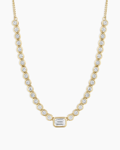 Lab Grown Diamond Emerald Row Necklace