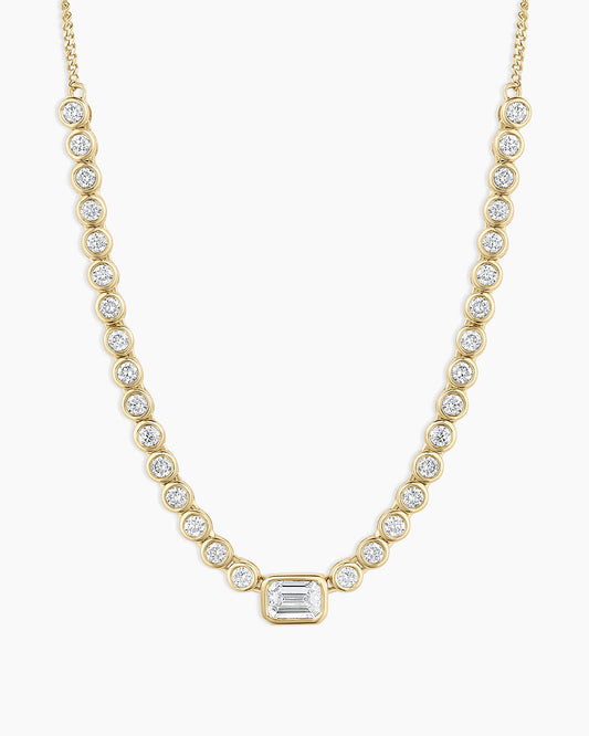 Lab Grown Diamond Emerald Row Necklace