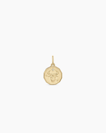 Diamond Zodiac Coin Charm