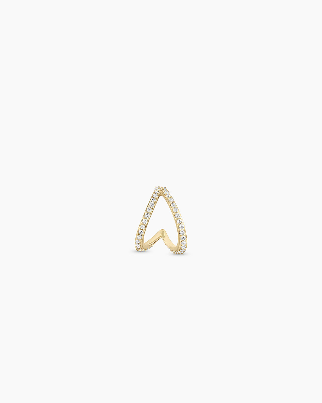 Diamond Pave Split Single Huggie