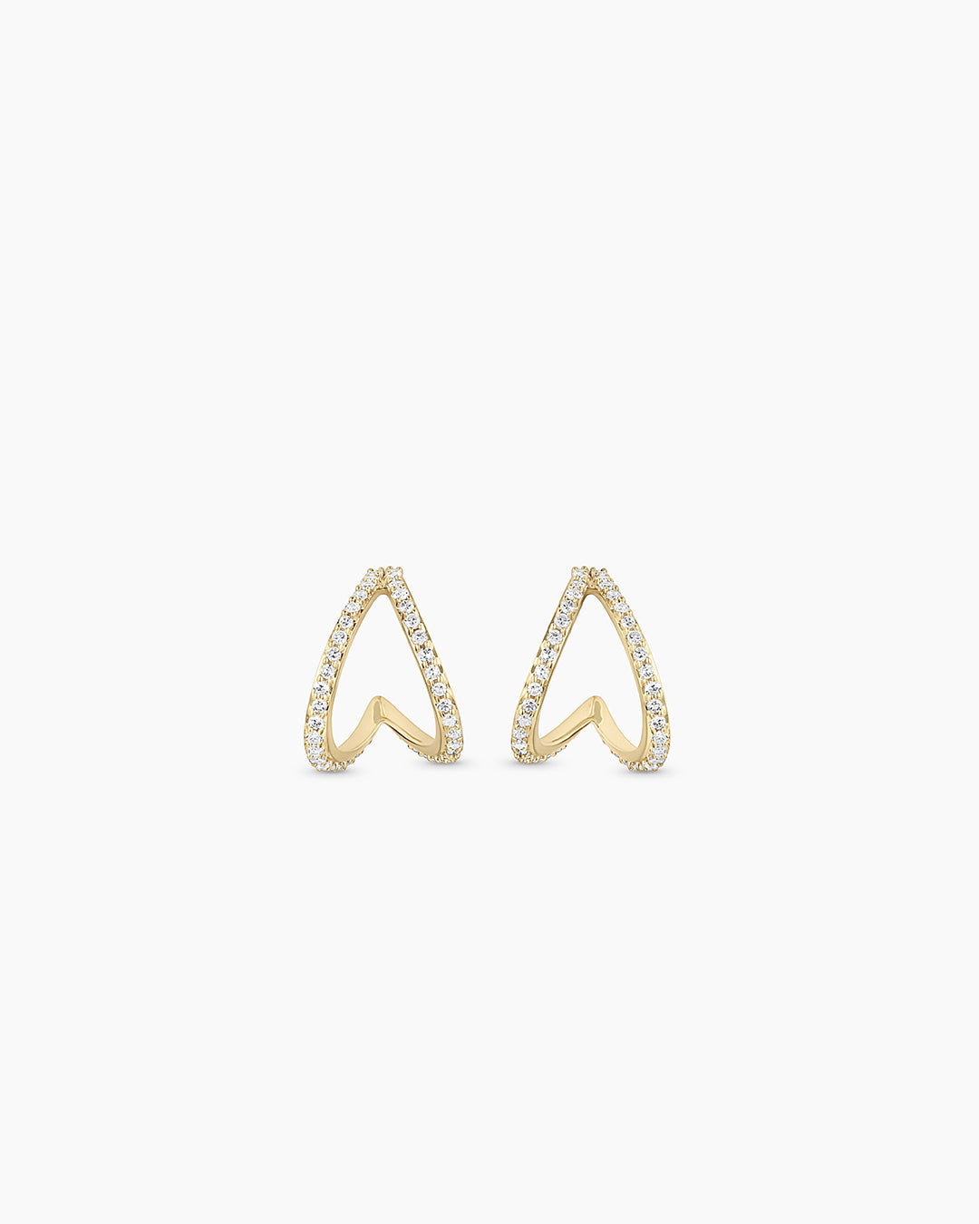 Diamond Pavé Split Huggies