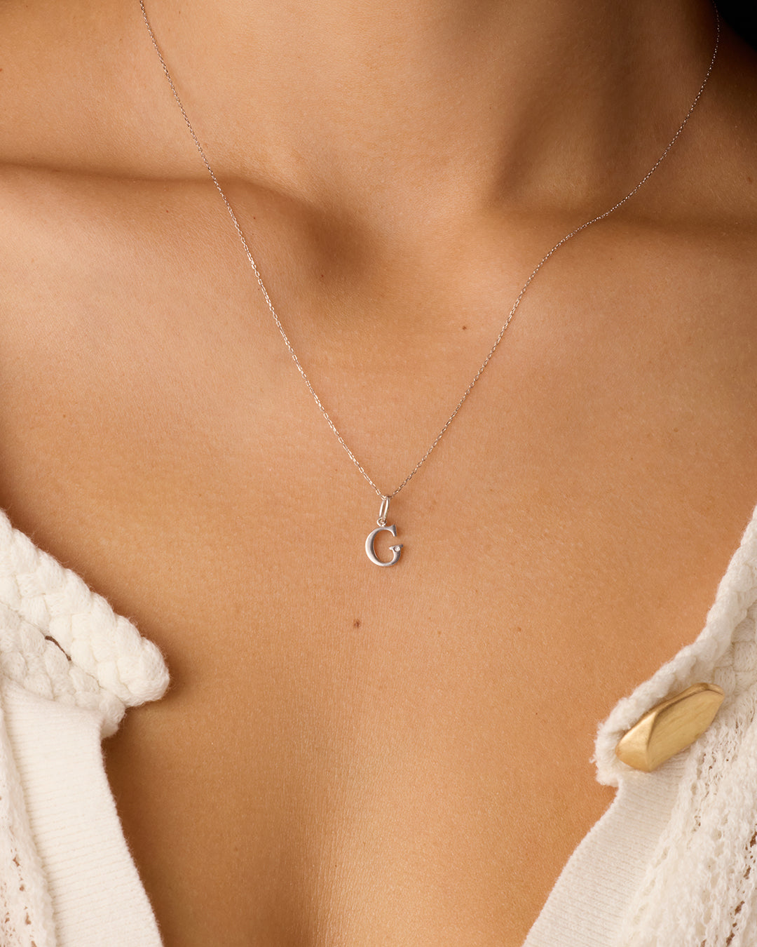 Diamond Vintage Alphabet Charm