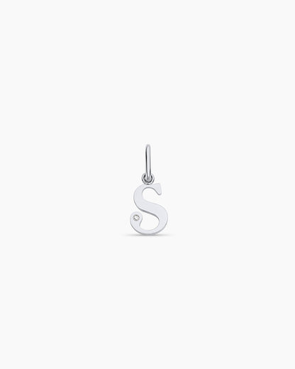 Diamond Vintage Alphabet Charm