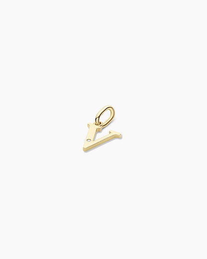 Diamond Vintage Alphabet Charm