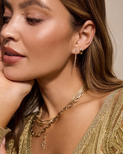 Lab Grown Diamond Classic Tennis Drop Single Earring