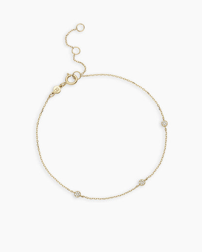 Diamond Pave Dot Bracelet