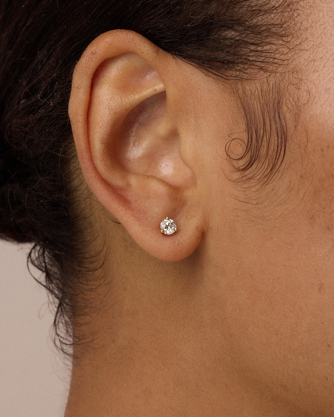 Lab Grown Diamond Solitaire Single Stud