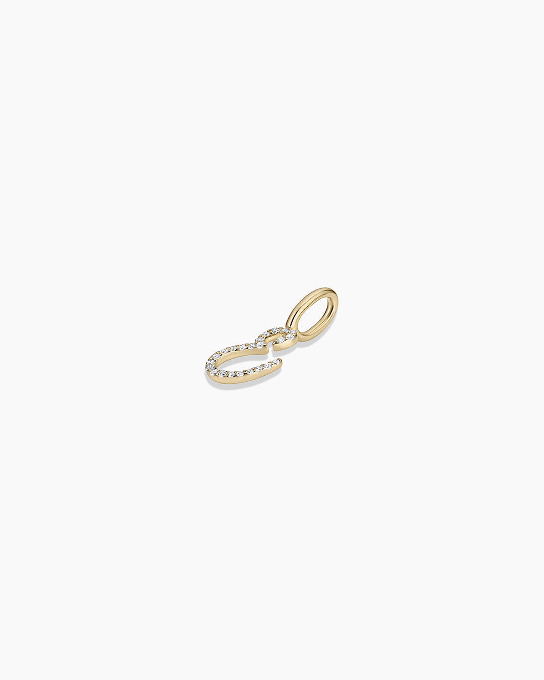 Diamond Script Alphabet Charm
