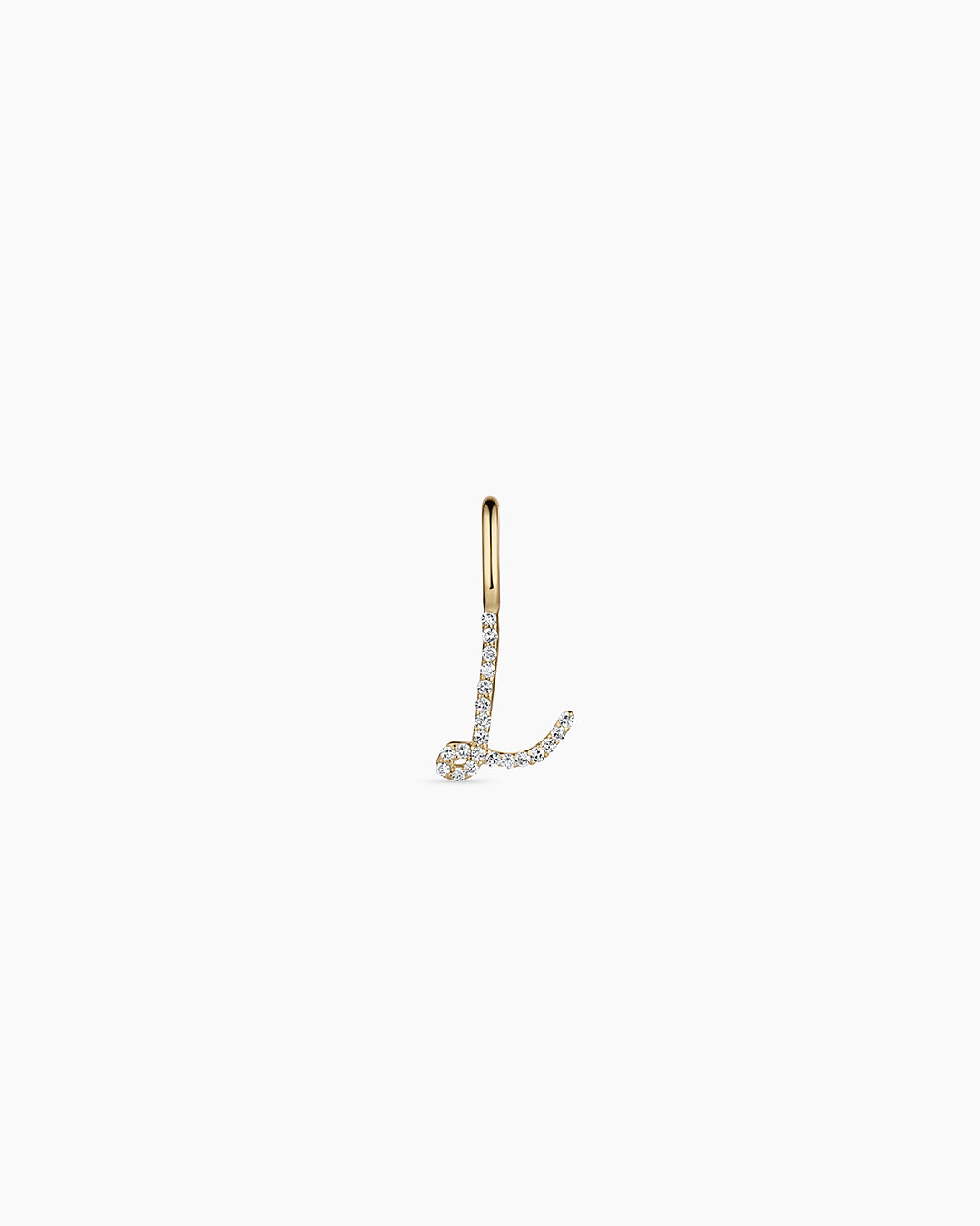 Diamond Script Alphabet Charm