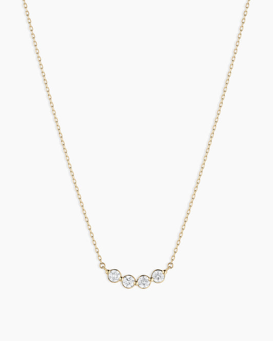 Lab Grown Diamond Halo Cluster Necklace