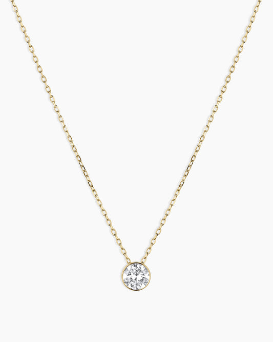 Lab Grown Diamond Halo Necklace
