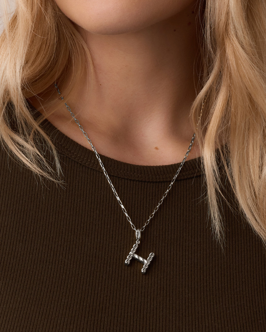 Crew Alphabet Statement Charm Necklace