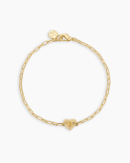 Birthstone Heart Bracelet