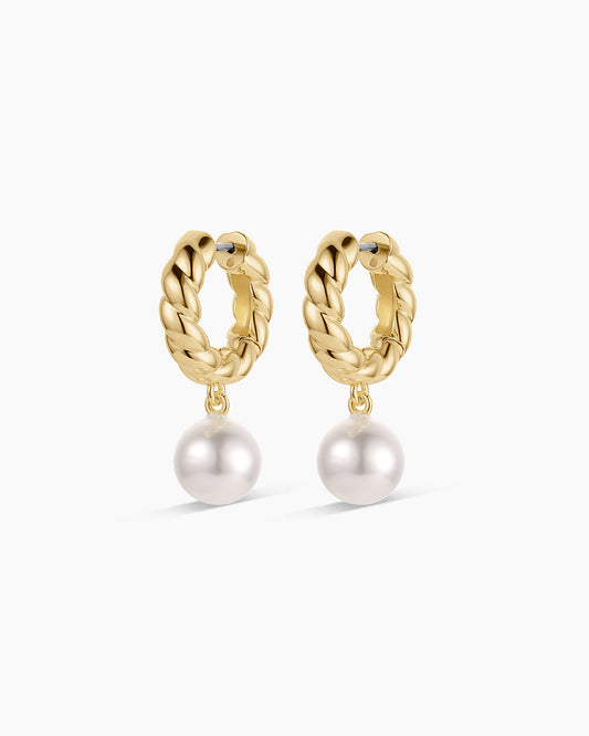 Pearl Crew Hoops