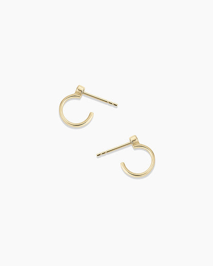 Lab Grown Diamond Circle Stud Huggies