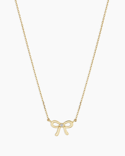 Diamond Put a Bow on it Necklace