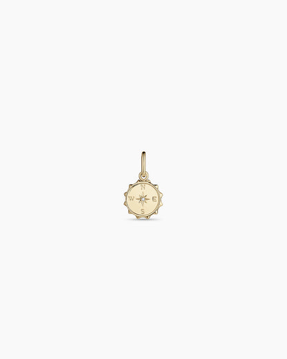 Diamond Compass Charm