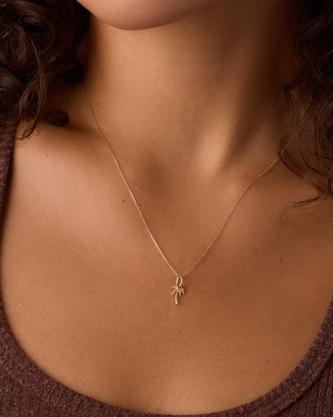14k Gold Palm Charm