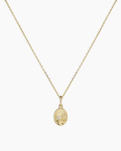 Diamond Beach Charm Necklace