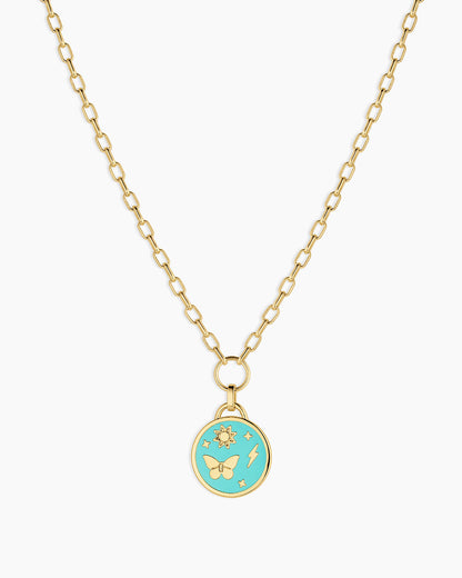 Lightning Strikes Coin Necklace