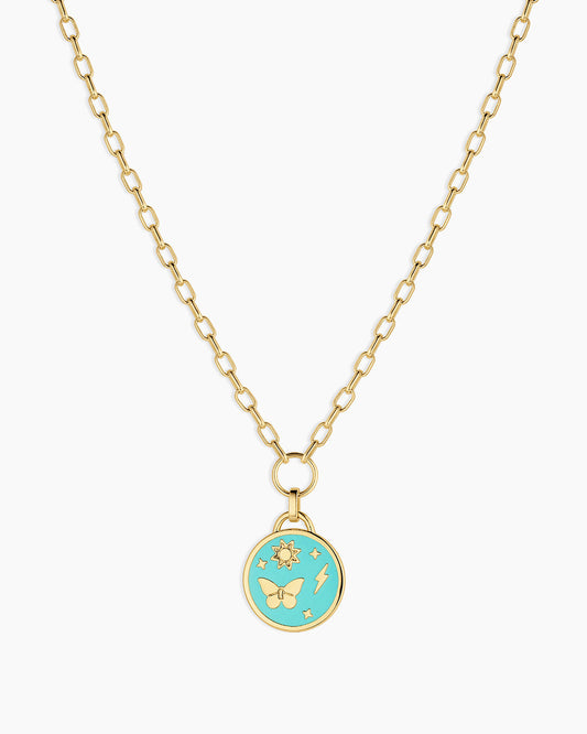 Lightning Strikes Coin Necklace