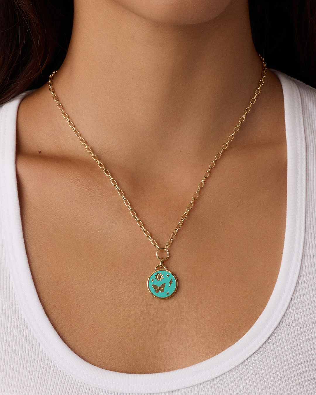 Lightning Strikes Coin Necklace