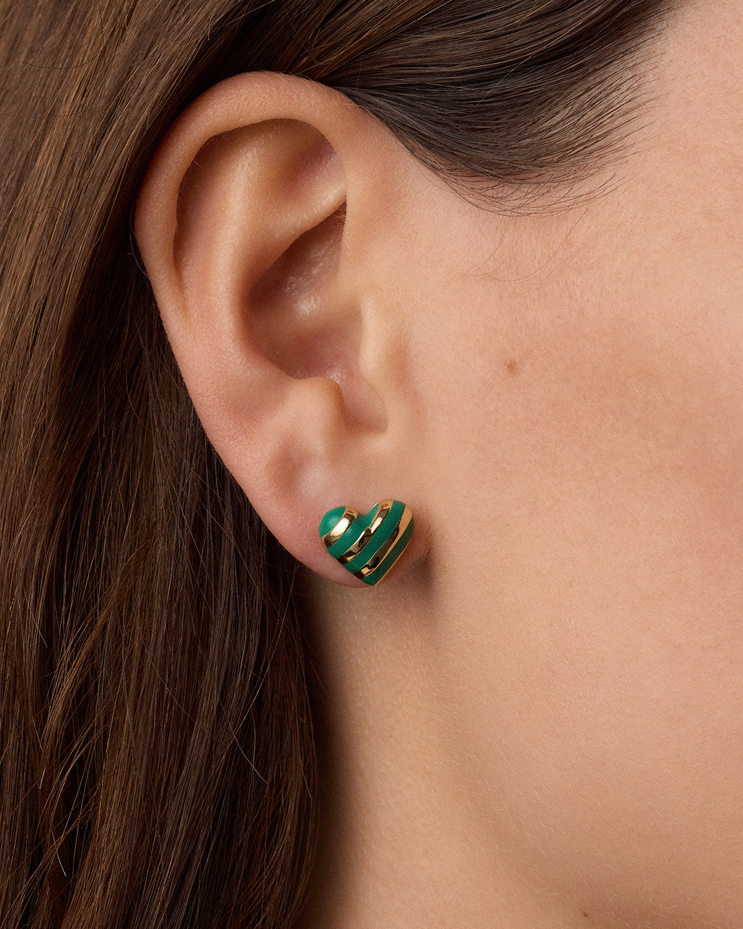 Campbell Enamel Heart Studs
