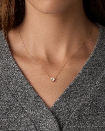 Lab Grown Diamond Solitaire Necklace