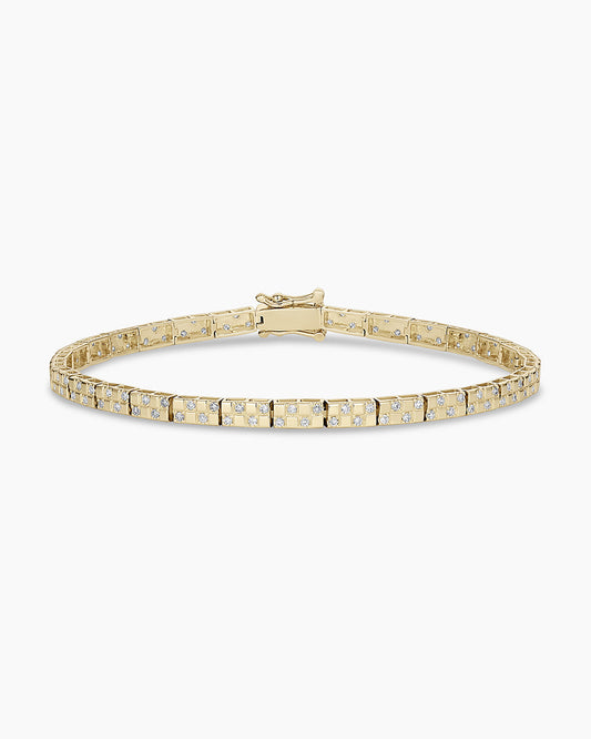 Diamond Checkered Tennis Bracelet