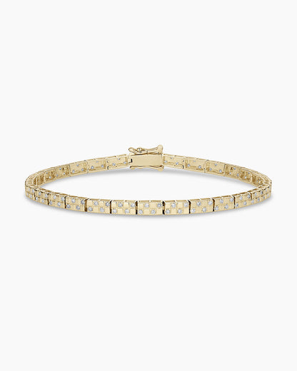 Diamond Checkered Tennis Bracelet