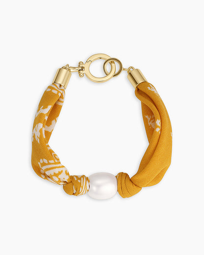 Paisley Bandana Pearl Bracelet