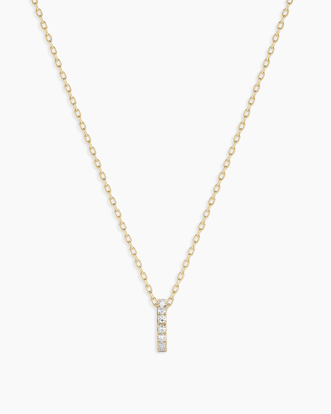 Diamond Pavé Halo Charm Necklace