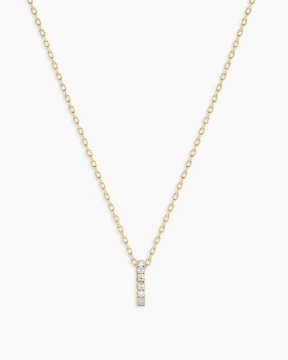 Diamond Pavé Halo Charm Necklace