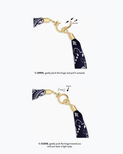 Paisley Bandana Pearl Bracelet