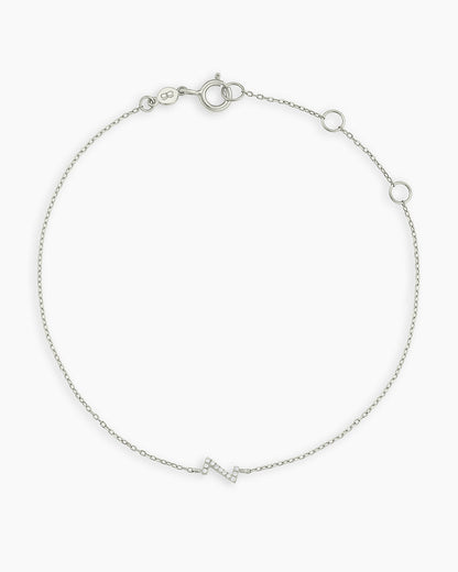 Diamond Pavé Alphabet Bracelet