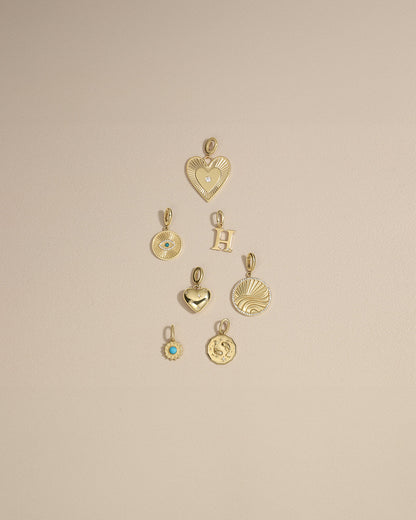 Diamond Vintage Alphabet Charm