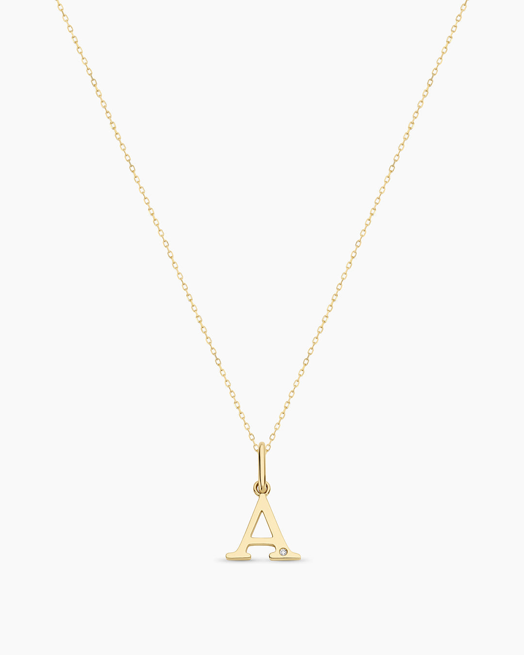 Diamond Vintage Alphabet Charm Necklace